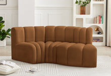 Load image into Gallery viewer, Arc - Velvet 3 Piece Modular L-Shaped Sofa - Saddle
