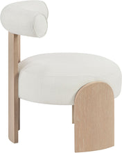 Load image into Gallery viewer, Calder - Linen Textured Fabric Upholstered Accent Chair - Painted Natural Base
