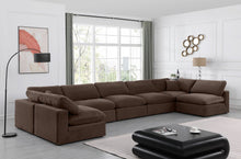 Load image into Gallery viewer, Comfy - 7 Piece Velvet Modular Armless Sectional
