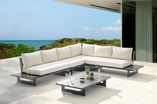 Load image into Gallery viewer, Maldives - 4 Piece Water Resistant Outdoor Patio Modular Sectional With Gray Base
