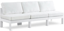 Load image into Gallery viewer, Nizuc - Outdoor Patio 3 Seat Armless Modular Sofa With White Frame
