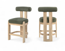 Load image into Gallery viewer, Arienzo - Velvet Performance Fabric Upholstered Counter Stool (Set of 2)
