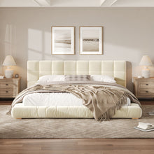 Load image into Gallery viewer, Upholstered Platform Bed Frame With Tufted Headboard
