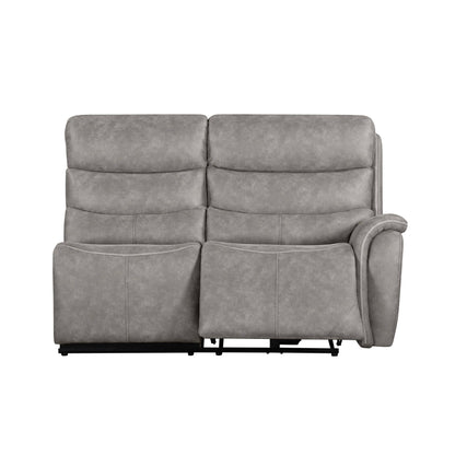 Kamari - RAF Loveseat With One Power Headrest & Footrest - Gray