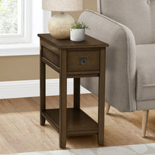 Load image into Gallery viewer, Accent End Table, 2 Tier, Narrow, Lamp, Storage Drawer, Charming Design
