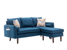 Load image into Gallery viewer, Mia - Sectional Sofa Chaise With USB Charger And Pillows

