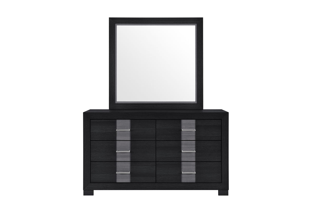 Optimus - 5 Piece Full Bedroom Set - Black
