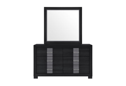 Optimus - 4 Piece Bedroom Set (Queen Bed, Dresser, Mirror, Nightstand) - Black