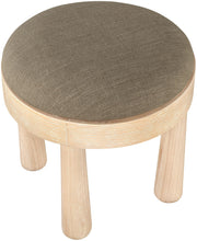Load image into Gallery viewer, Larea - Linen Textured Fabric Ottoman - Natural Base
