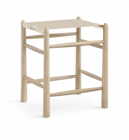 Santos - Backless Counter Stool With Stained Natural Base