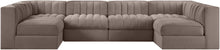 Load image into Gallery viewer, Rummi - Armless Velvet Performance Fabric Upholstered 6 Piece Modular Sectional
