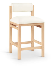 Load image into Gallery viewer, Roundhill - Faux Leather Counter Stool - Natural Frame
