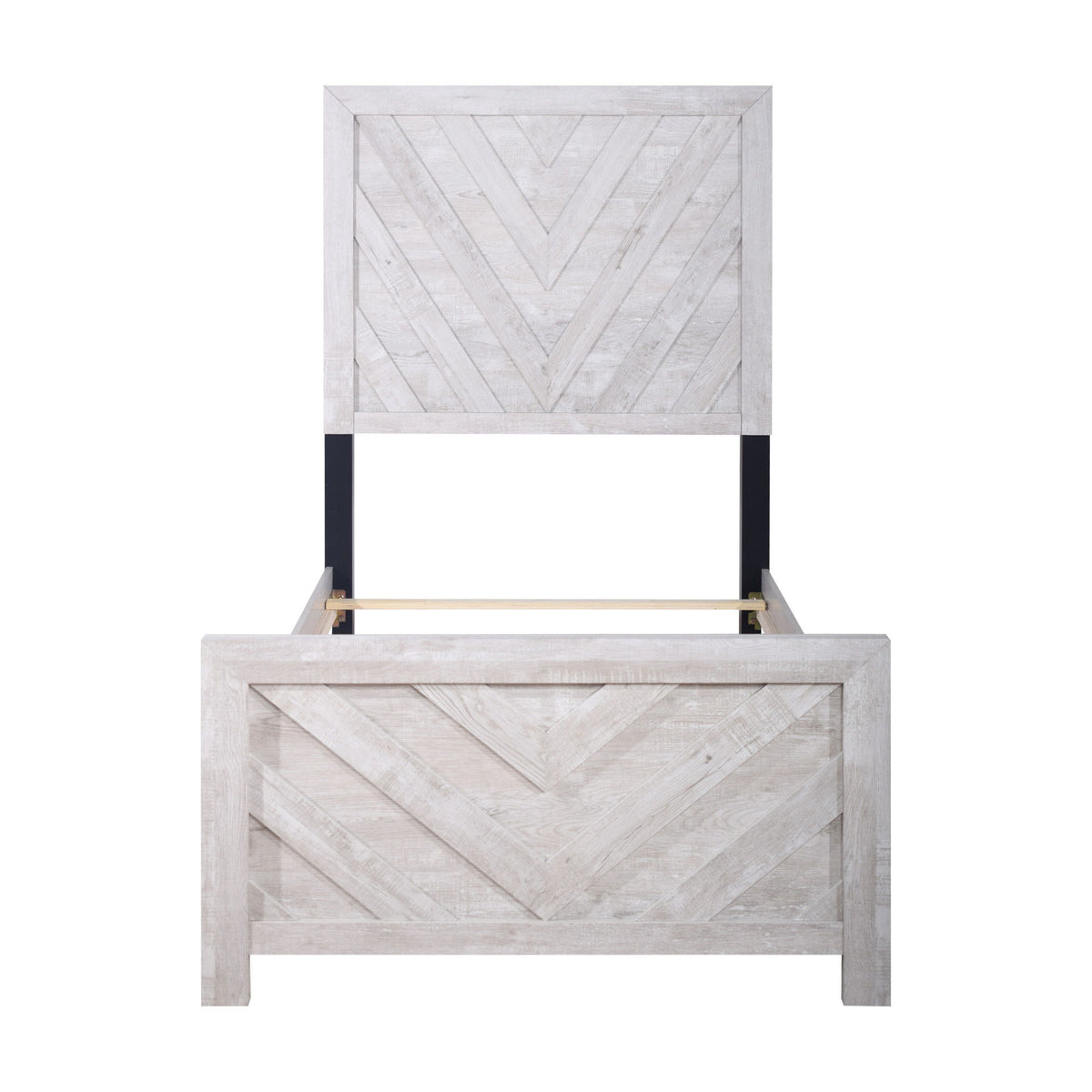 Biscayne - 3/3 Twin Headboard Footboard & Slats - Driftwood