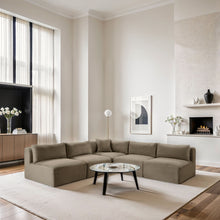 Load image into Gallery viewer, Shaggy - Fabric 5 Piece Modular Corner Armless Sectional
