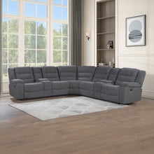Load image into Gallery viewer, Redondo - Power 3 Piece Ssectional (2 Loveseats &amp; Wedge) - Dark Gray

