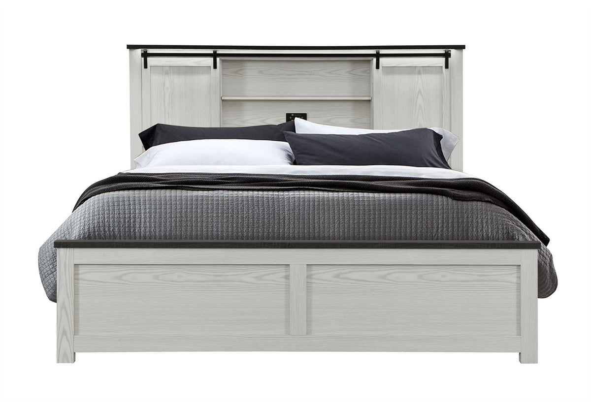Ava - Queen Storage Bed - Beige