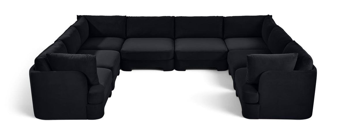 Hammond - Velvet Performance Fabric Upholstered 8 Piece U-Shaped Sectional