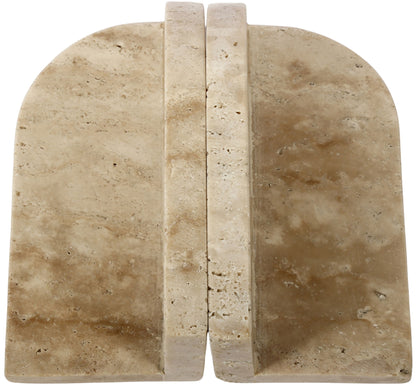 Dufresne - Genuine Marble Bookend - Travertine
