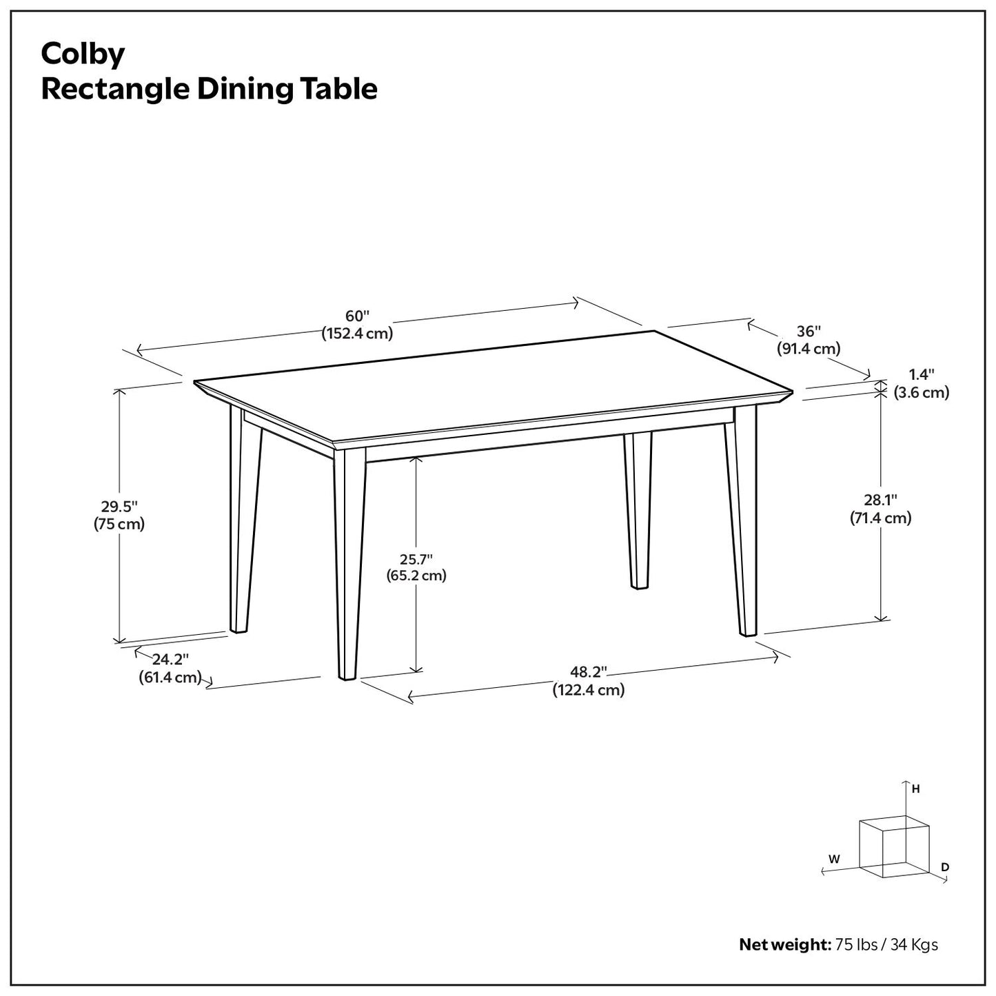Colby - Dining Table - Oak