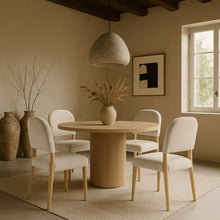 Load image into Gallery viewer, Varinelle - Velvet Dining Chair (Set of 2) - Natural Frame
