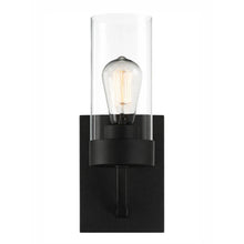 Load image into Gallery viewer, Zephyr - Single Light Sconce - Black / Clear
