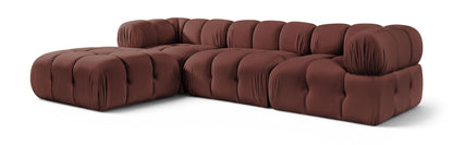 Orin - Velvet 4 Piece Modular Sectional With Chaise