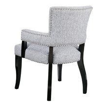 Load image into Gallery viewer, Elegant Arm Dining Chair With Brass Nail Head Detailing
