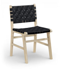 Load image into Gallery viewer, Entwine - Vegan Leather Upholstered Dining Chair - Painted Natural
