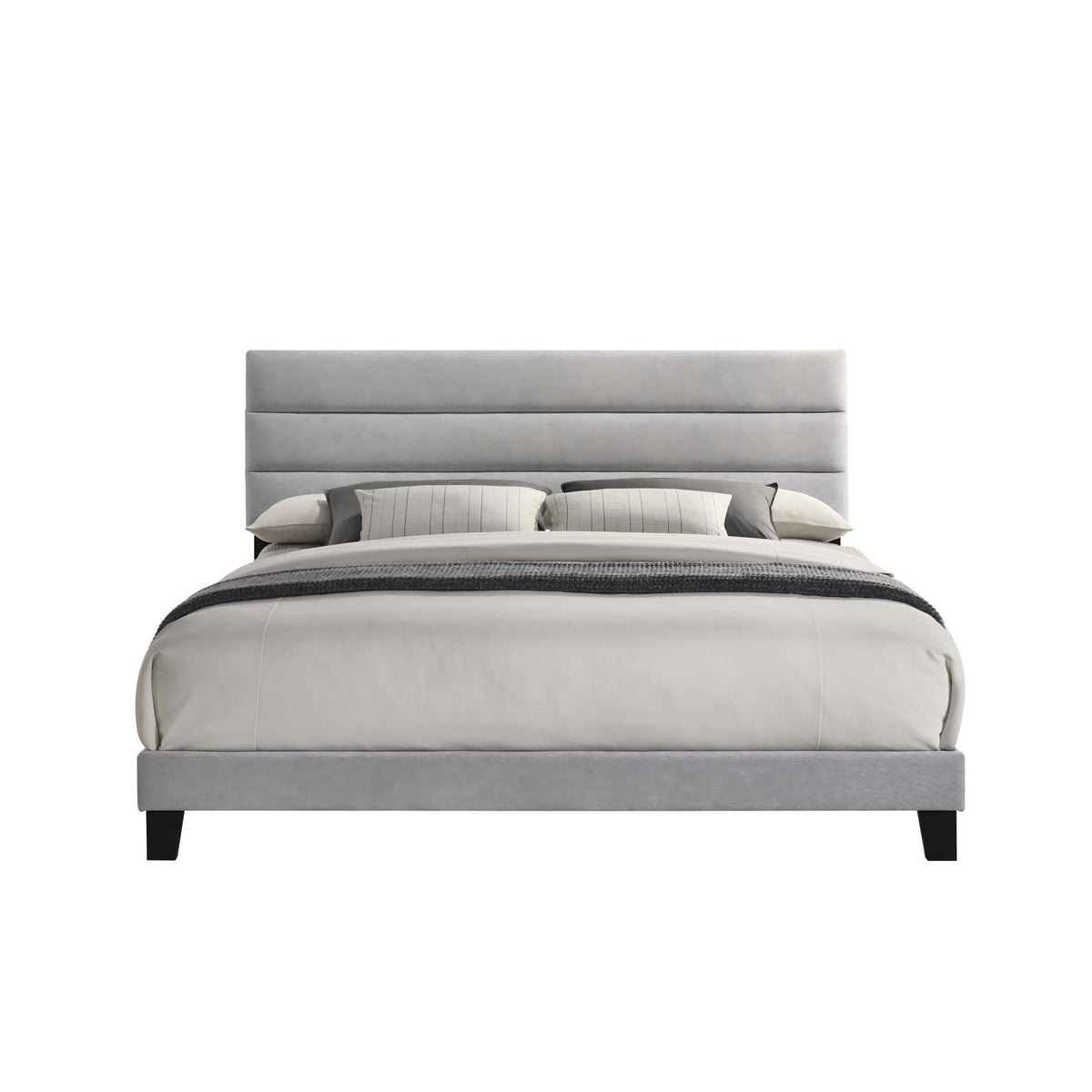 Asher - 6/0 Western King Headboard, Footboard, And Slats - Smoke - Ego Home Furniture