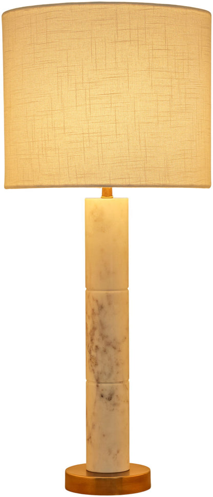 Opaline - Linen Textured Fabric And Brass Table Lamp