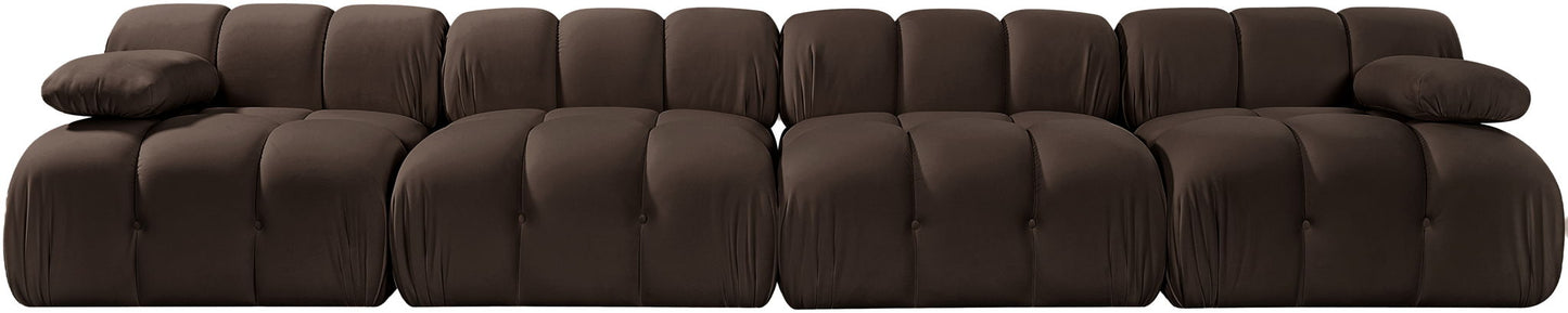 Orin - Velvet 4 Piece Modular Sofa
