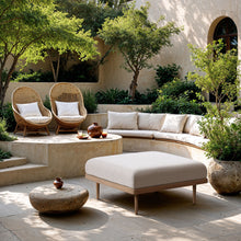 Load image into Gallery viewer, Laguna - Resilient Water Resistant Fabric Upholstered Outdoor Patio Modular Ottoman
