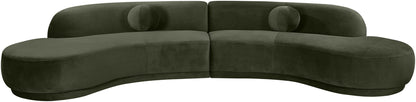 Avra - 146" Velvet Performance Fabric Upholstered Sectional