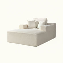 Load image into Gallery viewer, Convertible Chaise Lounge Chair With Wide Armrest &amp; Throw Pillows
