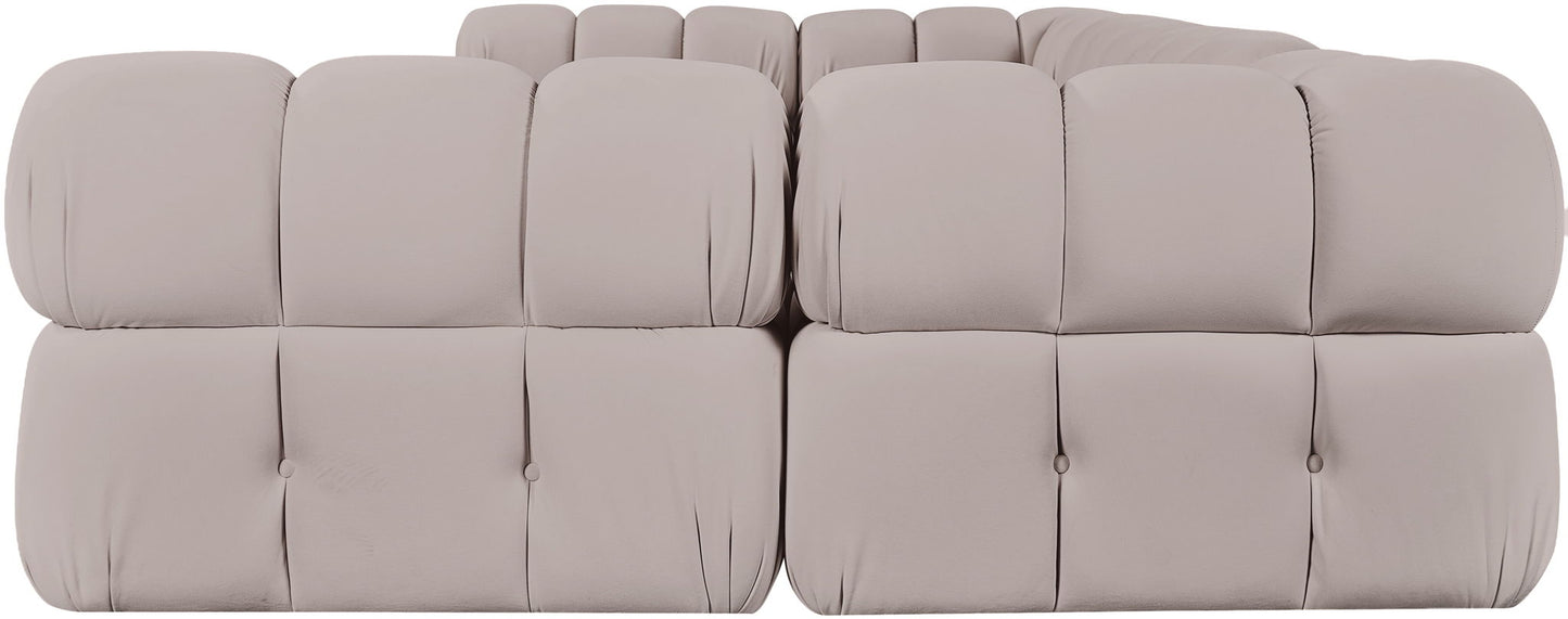Orin - U-Shaped Velvet 6 Piece Modular Sectional