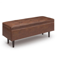 Load image into Gallery viewer, Shay - Large Square Coffee Table Storage Ottoman Mid-Century Style
