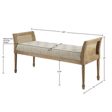 Load image into Gallery viewer, Accent Bench With Arm - Natural

