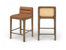Load image into Gallery viewer, Ellis - Vegan Leather Upholstered Counter Stool (Set of 2) - Brown Base
