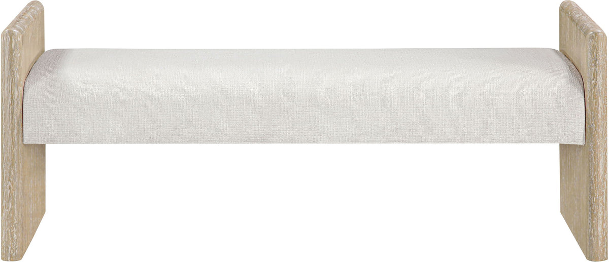 Hickory - Fabric Upholstered Bench - Natural Frame