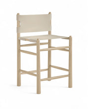 Load image into Gallery viewer, Santos - Upholstered Counter Stool With Stained Natural Base
