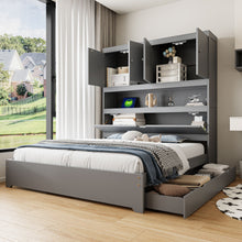 Load image into Gallery viewer, Platform Bed With USB, Storage Headboard &amp; Drawers
