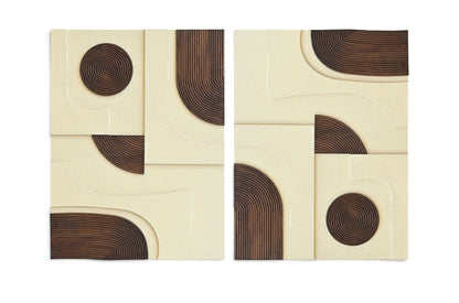 Element - Mango Wood 2 Piece Wall Art