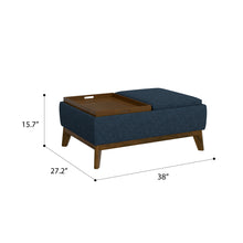 Load image into Gallery viewer, Reversible Tray Ottoman - Blue
