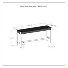 Load image into Gallery viewer, Dahlia - Outdoor Indoor Contemporary Bench
