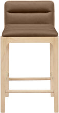 Load image into Gallery viewer, Ellis - Vegan Leather Upholstered Counter Stool (Set of 2) - Natural Base
