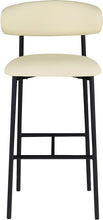 Load image into Gallery viewer, Lupita - Vegan Leather Upholstered Bar Stool (Set of 2) - Cream / Matte Black
