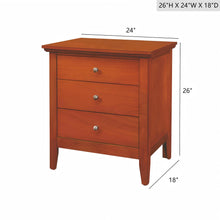 Load image into Gallery viewer, 3 Drawer Nightstand &amp; Dove Tailed Drawers
