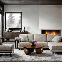 Load image into Gallery viewer, Fitch - Wood Oak Veneer Coffee Table - 3 Legs
