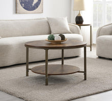 Load image into Gallery viewer, T330 - Round Coffee Table &amp; 2 End Tables - Dark Brown
