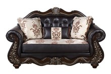 Load image into Gallery viewer, Maximus - Loveseat Frame, Cushion, Arms, Legs &amp; 3 Pillows - Dark Brown
